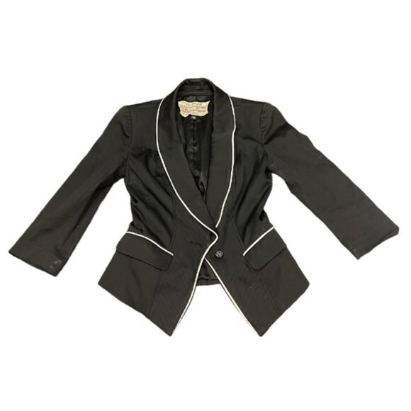 Guess black with white outline blazer size XS - Picture 1 of 12